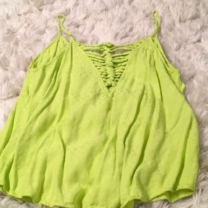 Neon green Pixley tank top
